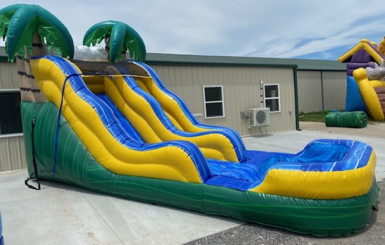 12ft Jungle Palm Water Slide - Arkansas Bounce Inflatables - Fortsmith ...