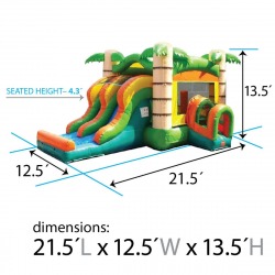 fun20house20tropical20bounce20house20combo20inflatable20rental20tulsa20oklahoma 808839435 Fun House TROPICAL Combo