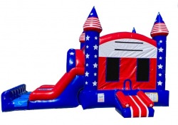 patriotic20castle20bounce20house20combo20inflatable20rental20tulsa20oklahoma 18580216 EZ Patriotic Castle Combo (Dry)