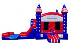 patriotic20castle20water20bounce20house20combo20inflatable20party20rental20tulsa20oklahoma 307612289 EZ Patriotic Castle Combo w/ Pool