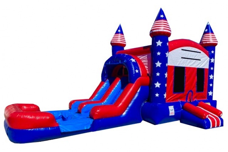 EZ Patriotic Castle Combo w/ Pool